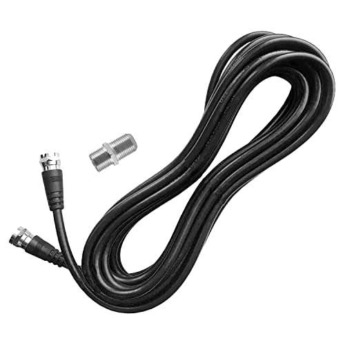 Leadsign TV Antenna Extention Coaxial Cable (15 feet) with Coupler - Digital Audio Video Coax Cable Cord for HDTV, CATV, Cable Modem, Satellite Receivers 2