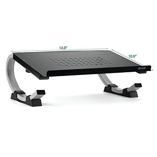 Allsop Redmond Adjustable Laptop Stand, Vented Curved Sturdy Metal Ergonomic Riser 3