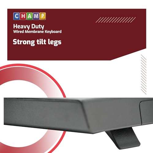 TVS ELECTRONICS Champ Heavy Duty Membrane Wired Keyboard | Array of 104 Keys |Multimedia Functions|Membrane Keys| Compatible|Smooth Handling|Lightweight|Plug|SND Play USB Connectio |Sculpted Key Cap 5