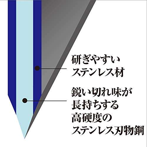 Kai Moegi Stainless Steel Santoku Knife, 1-Piece, Black & Silver 2