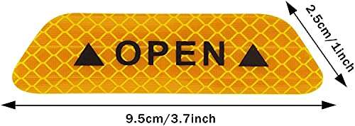 Destello Open Car Reflective Stickers (Yellow) 4