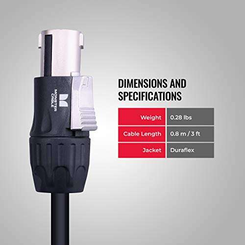 Monster Prolink Studio Pro 2000 Speaker Cable with Speak,On Connectors, 3 ft, Speak,On Plugs 5