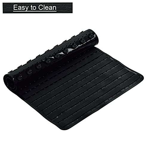 KINTIN Non-Slip Bathroom Mat, Bathtub Mat, Shower Mat for Toilet, Kitchen, Bathroom, Shower with Anti Slip Suction Cups- Blue 4