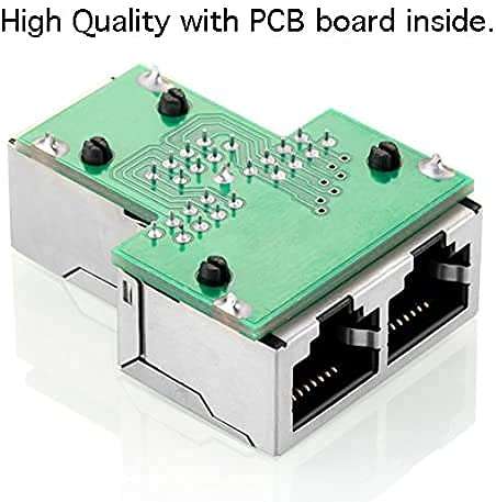 Tobo RJ45 Splitter, Ethernet Splitter, RJ45 Splitter Adapter LAN Network Internet Splitter 1 to 2, Ethernet Cable &LAN Internet Splitter for Cat5 Cat5e Cat6 Cat 7 (Pack of 1) 5