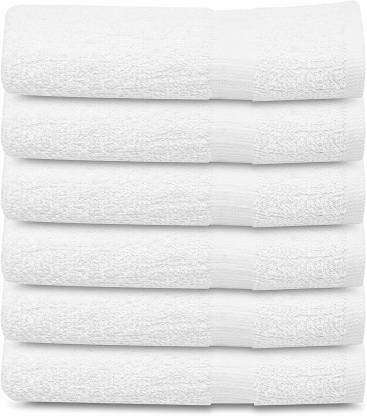 ELSTONE HOME Cotton 300 GSM Hand Towel Set (Pack of 6, White) 2