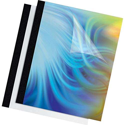 Fellowes, Inc - Fellowes Thermal Presentation Cover - 240 Sheet Capacity - Rectangular - PVC - 10 / Pack - Clear, Black"Product Category: Supplies/Binder Accessories"