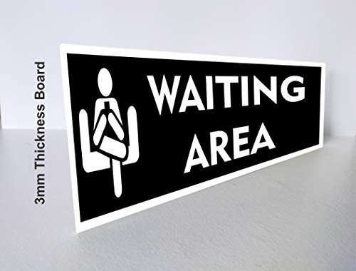SIGN EVER Waiting Area Sign Boards Office Hospital Bank Clinic Signage Medical College Doors Commercial Signage Boards L x H 30 Cm x 10 Cm 2