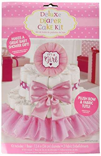 Amscan Baby Shower Deluxe Diaper Cake Dec. Kit - Girl 5