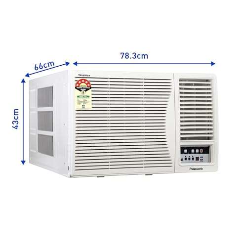 Panasonic 1.5 Ton 5 Star Inverter Window AC (Copper Condenser, PM 0.1 Filter, Eco Mode, Powerful Mode, 2024 Model, CW-XN185AG, White) 2