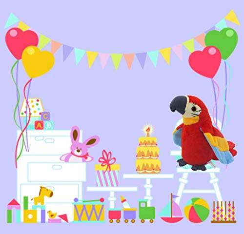 xiulifeifei Talking Parrot Plush Toy, Repeat What You Say Funny Kids Stuffed Toys, Birthday Gift Kids Early Learning Animal Toy Electronic Toy 5