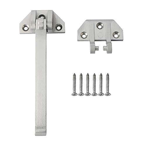 Mooche Swing Bar Door Lock 5" x 2" Childproof Security Door Guard for Home Security Heavy Duty Stainless Steel Brushed Steel, MMS660-LS 1