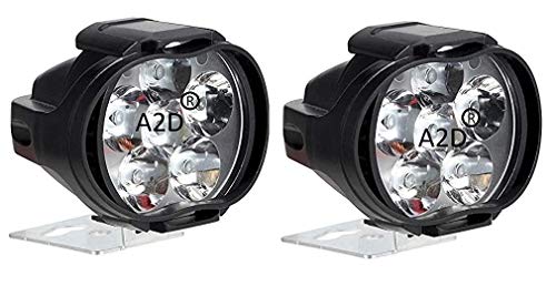 A2D L3C 6 LED Transformer Bike Fog Light for Mahindra Duro 125 (Set of 2)