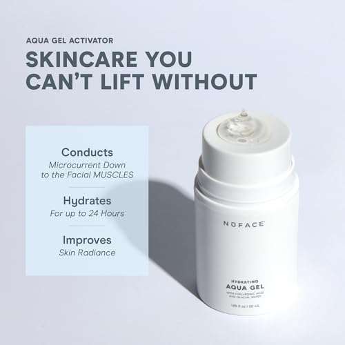NuFACE Aqua Gel Activator - Microcurrent Conductive Gel & Activator Powered by IonPlex & Hyaluronic Acid to Enhance Results of NuFACE Microcurrent Facial Device - Improves Skin Radiance (10 oz) 2