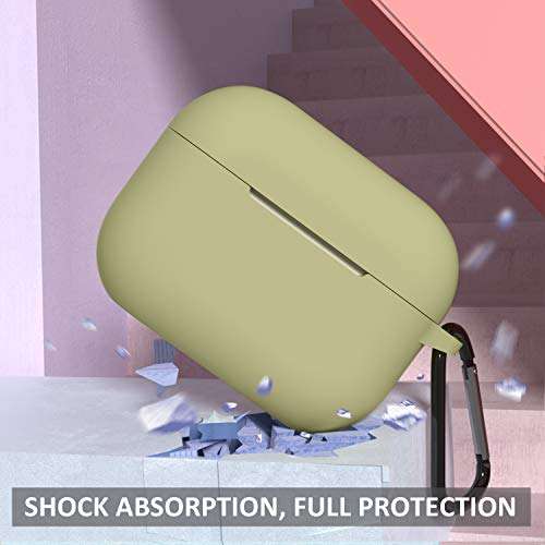 SATLITOG for AirPods Pro(2nd/1st Generation), Protective Silicone Case with Keychain Compatible with Apple AirPods Pro(2022/2019) (Front LED Visible) - Burgundy 3