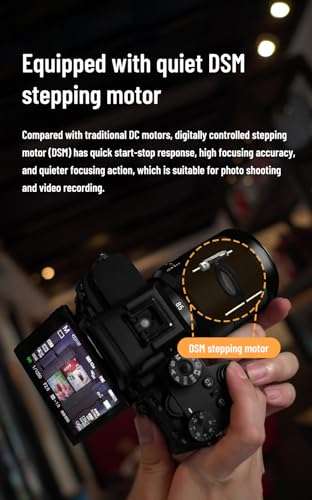 YONGNUO 85mm F1.8S DF DSM F1.8 Large Aperture Full Frame Prime Lens for Sony E Mount Mirrorless Cameras Upgrade Metal Body 6