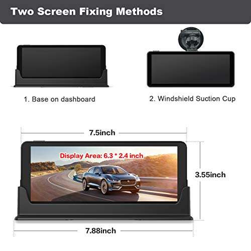 1080P Backup Camera and 7 inch Monitor kit for Truck/car/Pickup/rv/Trailer/SUV HD Rear or Front Automobile Camera 2