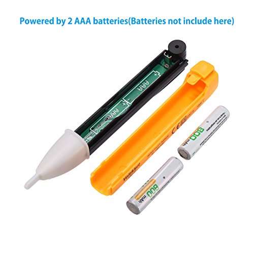 90-1000V AC Non-Contact Voltage Alert Detector Tester Meters LED Light Indication Electric Testers Yellow Black Test Pen 5