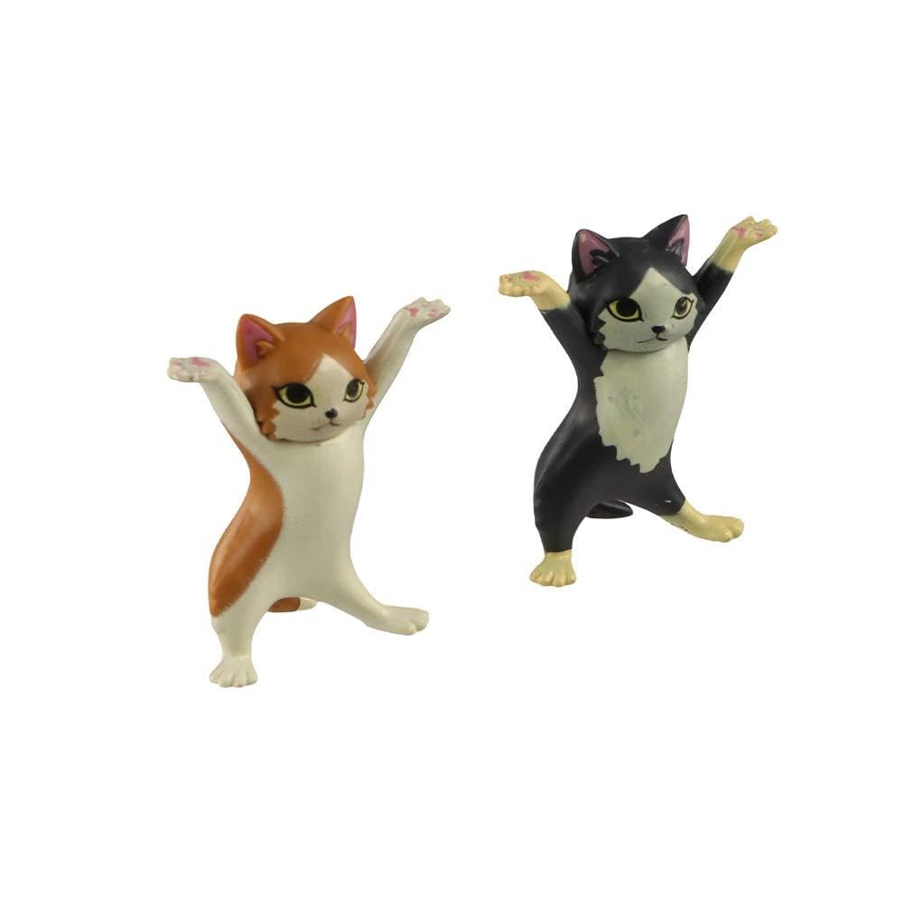 Cartoon Cat Pen Holder,Cute Cat Miniatures,Cat Pen Holder,Car Cat Ornaments,Desk Pen Holder,Cat Pencil Holder,Cute Cat Figures for Home(Black) 4