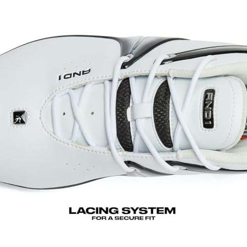 AND1 Rise Men’s Basketball Shoes, Sneakers for Indoor or Outdoor Street or Court - Black/Black, 13 Medium 4