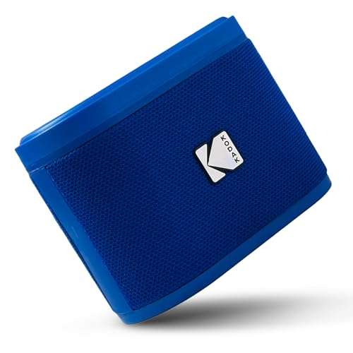 KODAK SOUNDBRIX™ Bluetooth Speaker with HD Sound Portable Wireless IPX4 Water Resistant Upto 5H Playtime V5.4 for Home Party Outdoor Beach Electronic Gadgets (Backstage Blue, Single Speaker) 1
