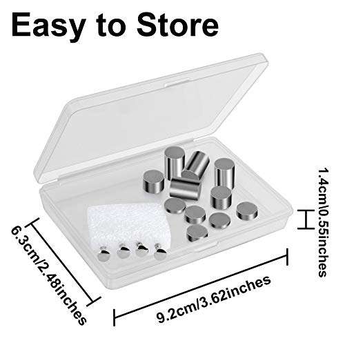 Ruisita 3 Ounces Tungsten Weights Cylinders Weights and 4 Pieces Polished Axles 3/8 Inch Incremental Cylinders Weights Speed Axles Kit Compatible with Your Car 6