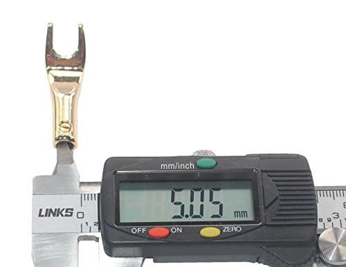 KK-Y4 [4 Pack] 4pcs total, Hi-end Gold Spade Plugs, Speaker Cable Connecto Screw Type Plug with Heat Shrink Tubing KK-Y4 4