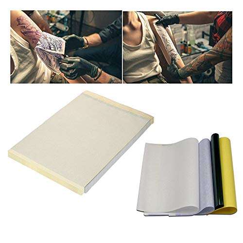 Tattoo Transfer Paper, Professional 10 Sheets Tattoo Thermal Stencil Paper A4 Paper Size with 4 layers Tattoo Transfer Paper Tattoo Copy Paper for Tattoo Machine Parts Tattoo Supplies 3