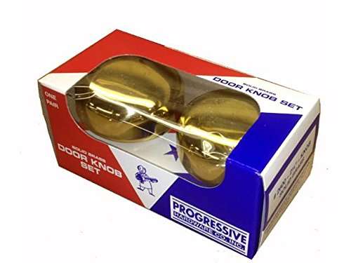 Progressive Hardware Knob Set With Spindle (Brass)