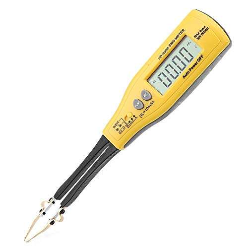 Digital SMD Tester, 4000 Counts Handheld Resistance Capacitance SMD Meter, LCR Meters with Spare Test Leads and Pocket Case 5