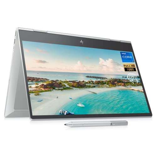 HP Envy x360 2-in-1 Laptop, 15.6" FHD Touchscreen, Intel Core i7-1195G7 Processor, 64GB RAM, 512GB SSD, Webcam, Backlit KB, FP Reader, SD Card Reader, Wi-Fi 6, Windows 11 Home, Stylus Pen Included 1