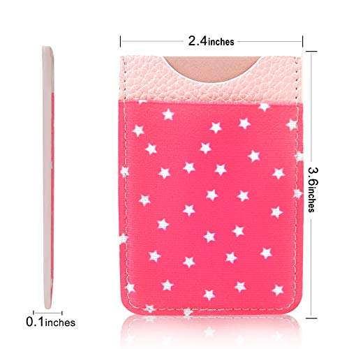 Senose Phone Card Holder, Stick on Wallet for Cell Phone Stretchy Sleeves ID Credit Card Phone Pocket Card Holder Compatible for Samsung Galaxy, iPhone, Android Smartphones 6