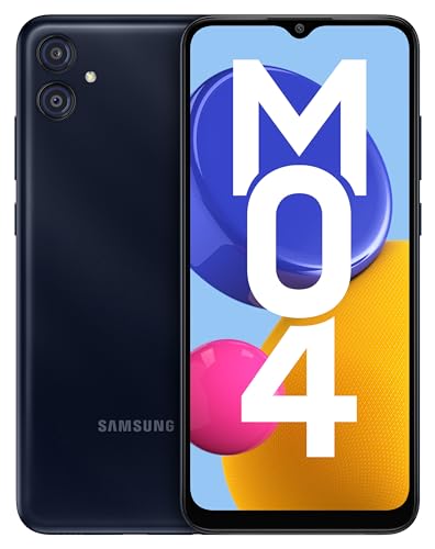 Samsung Galaxy M04 Dark Blue, 4GB RAM, 128GB Storage | Upto 8GB RAM with RAM Plus | MediaTek Helio P35 Octa-core Processor | 5000 mAh battery | 13MP Dual Camera