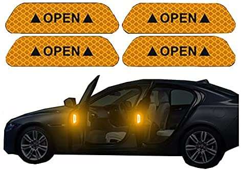 Destello Open Car Reflective Stickers (Yellow) 1