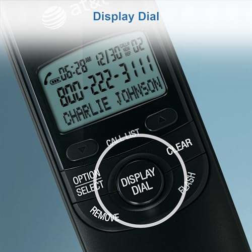 AT&T TR1909B Trimline Corded Phone with Caller ID, Black 6