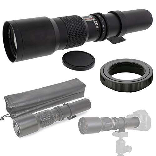 500mm f/8-32 HD Preset Telephoto Lens for Canon M100, M10, M6, M5, M3, M2 and EOS-M Mirrorless Digital Cameras