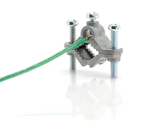 THE CIMPLE CO 1 Inch, 1 Pack - Electrical Grounding Rod Clamp - Direct Burial - Galvanized Steel - for Pipe, Antenna 4