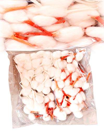 Chote Ustad Pooja Samagri Cotton Wicks, Diya Bati, Jyot Cotton, Organic Batti, Pure Puja Baati, Round Cotton, Lambi Batti, Long Wicks, Kesar batti, White Color, for Puja, Prayer Color (1000 Wicks) 4