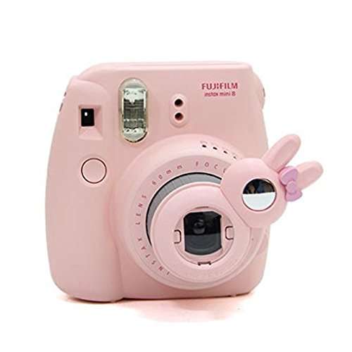 CLOVER Accessory Bundles Set for Fujifilm Instax Mini 8 Instant Camera (Pink Dot Bag/Album/Rabbit Self-Portrait/Close-Up Lens(Filter)/Photo Frame/Decor Sticker/Wall Frame) 4