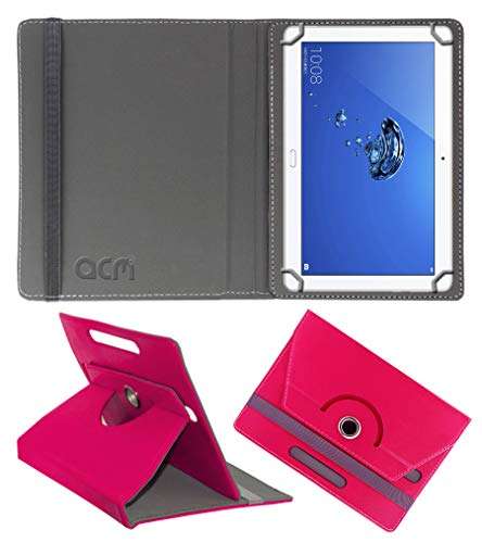 Acm Rotating Leather Flip Case Compatible with Honor Waterplay WiFi 32gb Tablet Cover Stand Dark Pink 1