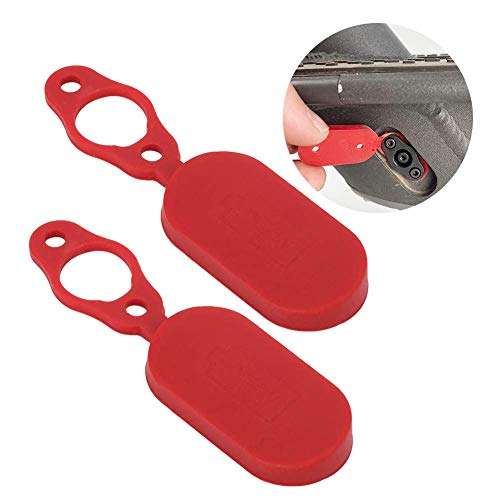 2PCS Electric Scooter Charging Port Cover Red Charging Port Cover Accessory Fit for PR O Electric Scooter 5