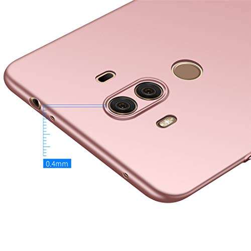for Huawei Mate 10 Pro Case, ACMBO [Silky Smooth Series] Ultra Thin Slim Fit [Anti-Drop] Shockproof Hard Plastic Phone Cases Cover Compatible for Huawei Mate 10 Pro, Smooth Rose Gold 5