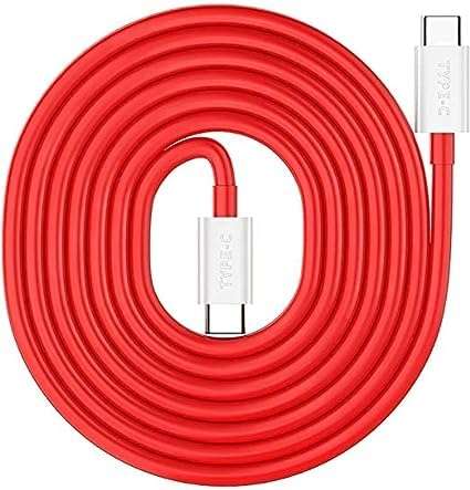 NIXST Original 65 Watt Fast charging cable Type C to C Compatible for Oneplus 9 Rt | 9 Pro (Only Cable) (Red) (3 Months Warranty) 4