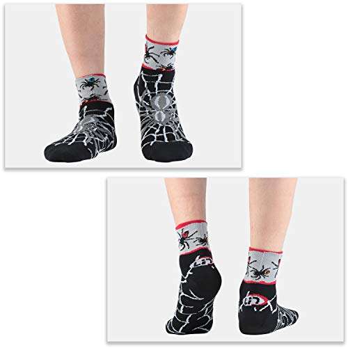 LIN Men's CoolMax Cycling Socks -Performance Moisture Wicking Ankle Socks for Mountain Bike, Road Bicycle ,3 Pack 6