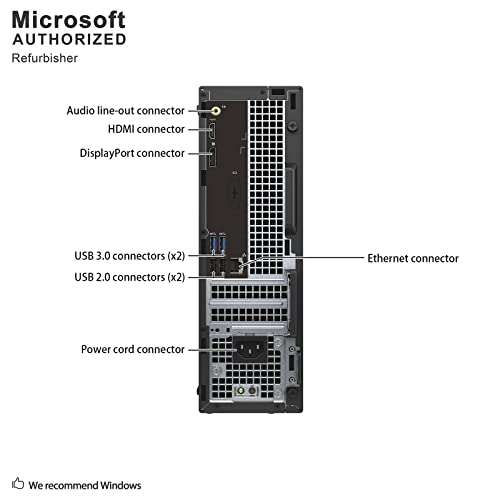 Dell OptiPlex 3040 Small Form Factor PC, Intel Quad Core i5 6500 up to 3.6GHz, 16G DDR3L, 1T, WiFi, BT 4.0, Windows 11 Pro (Renewed) 6