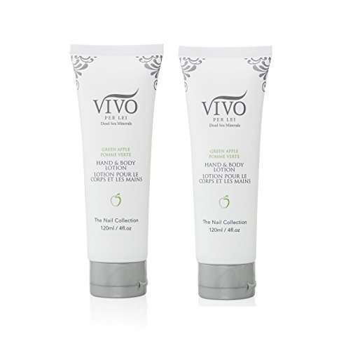 Vivo Per Lei Green Apple Hand and Body Lotion, Anti-Aging Cream to Diminish Fine Lines and Deep Wrinkles, 120 Ml., 4 Fl. Oz. (2 Pack)