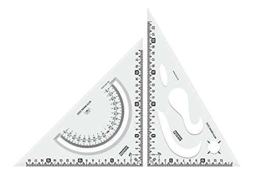 KHYATI Pro circle-25 Circles, Circle Master-35 Circles, Hyperbola Parabola, Geometry Template (16 Shapes), Set Square Big & Small Drafting Scale Ruler- Architect, Engineering/Other Students- Set of 6 6