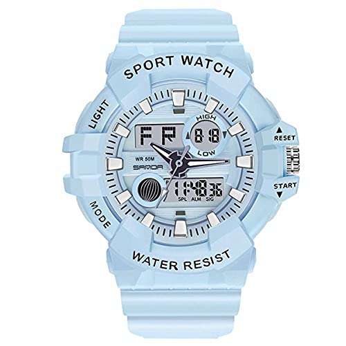 Women?s Digital Sports Watch, Dual-Display Waterproof Wrist Watch with Alarm and Stopwatch (blue3037) 1