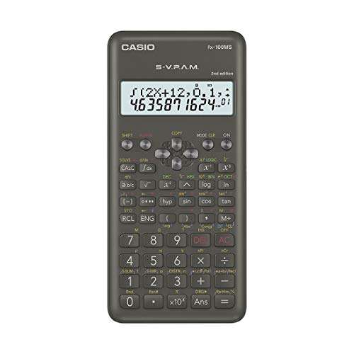 Casio FX-100MS 2nd Gen Non-Programmable Scientific Calculator, 300 Functions and 2-line Display