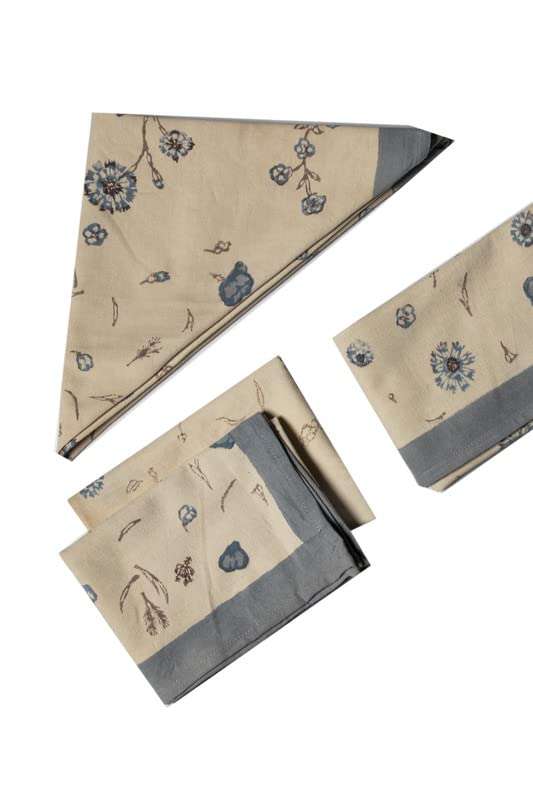 CONTRAST LIVING Srasni Hand Block Printed Kitchen Towel/Dish Towel/Hand Towel Multi Color Set of 4 Pcs 3