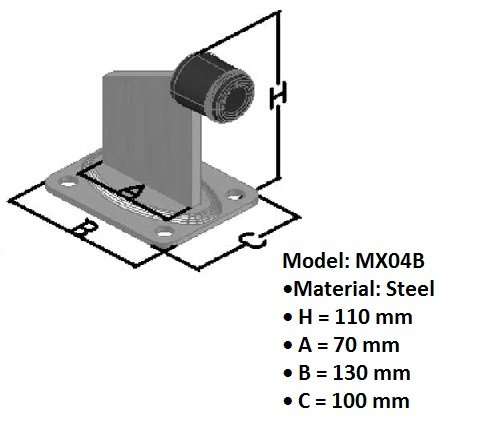 ALEKO MX04B End Stop Floor Mount for Sliding Swing or Rolling Gates or Doors 3